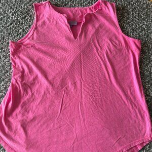 Anthony's Resort Wear Hot Pink Sleeveless Top - Size Large